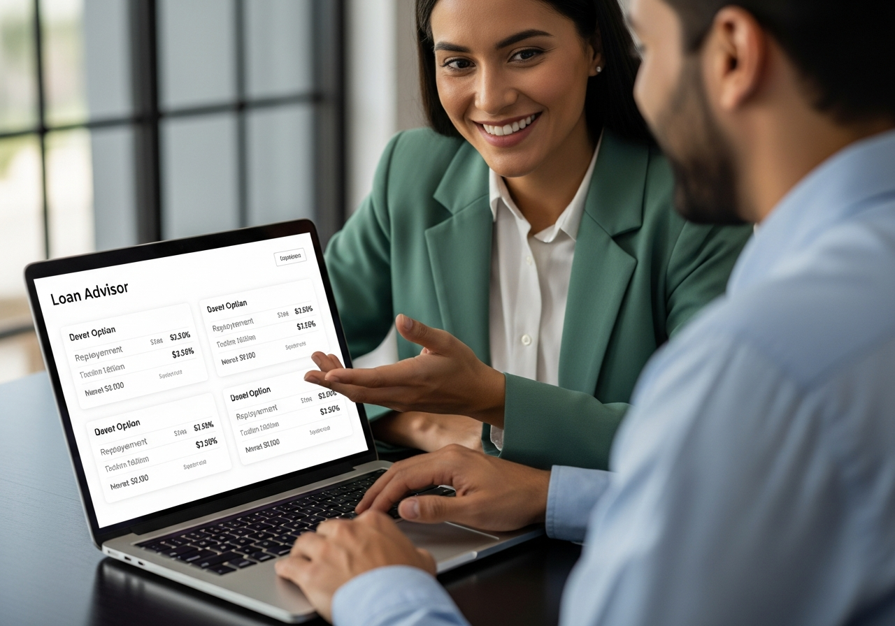 Broker explaining personal loan options on a call