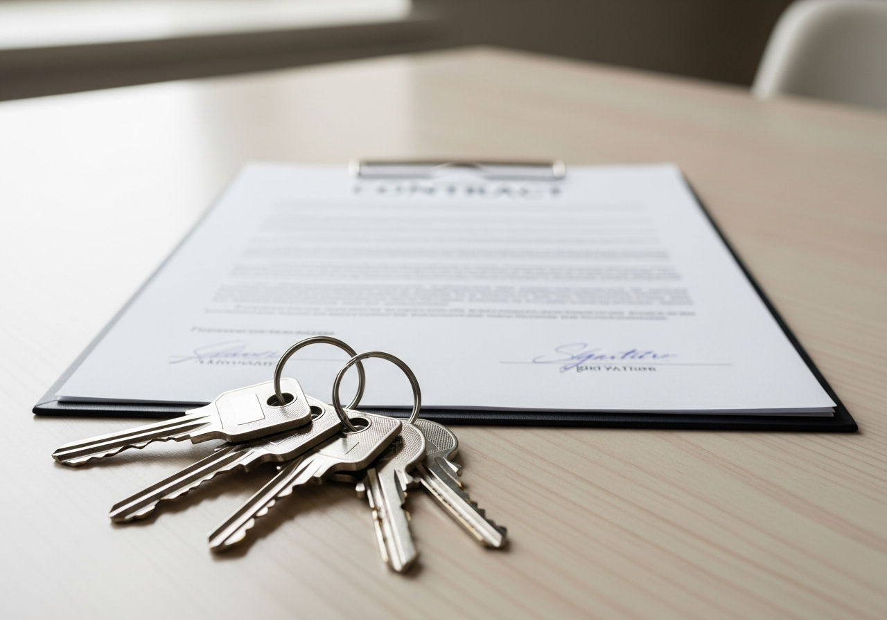 House keys and contract