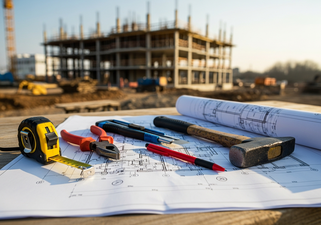 Construction tools and plans
