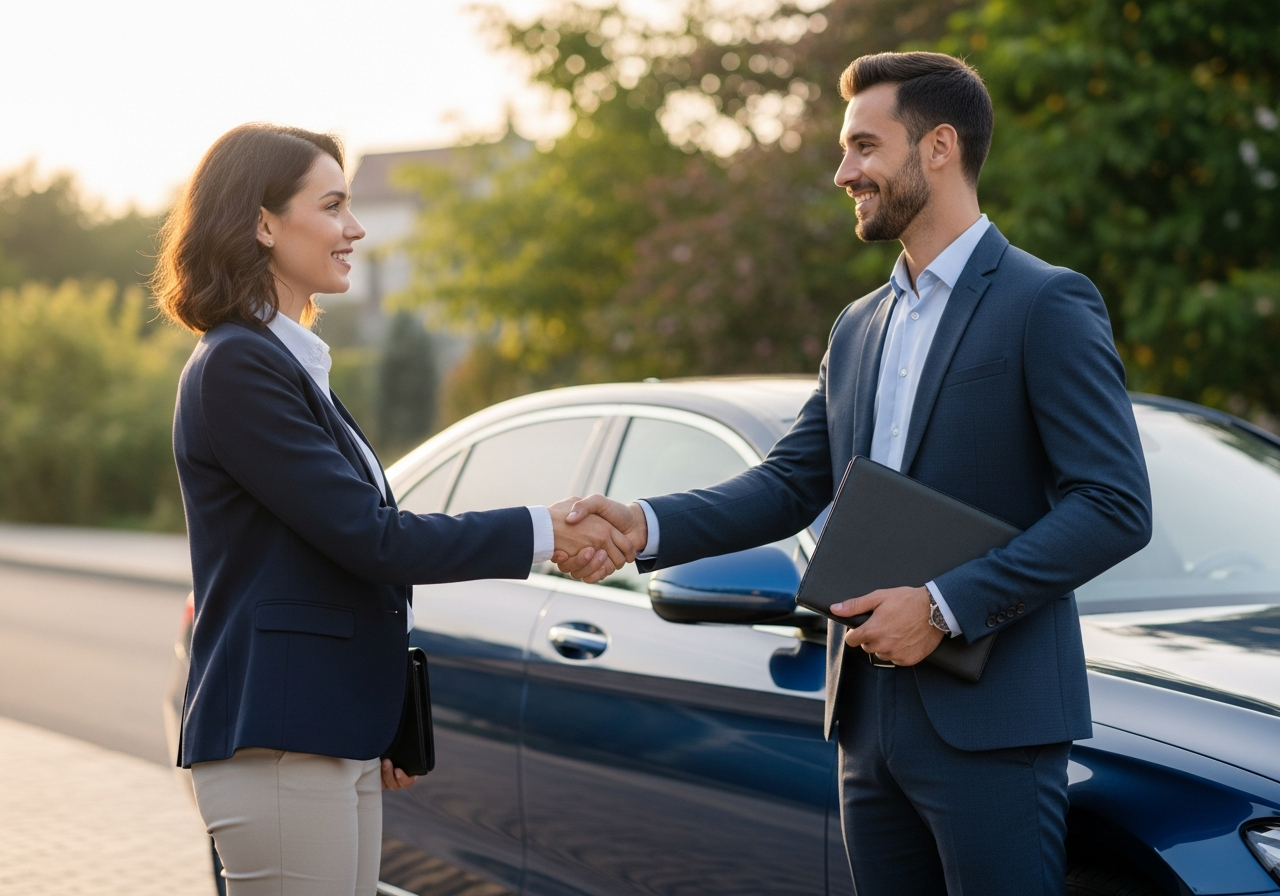 Broker and client handshake by car