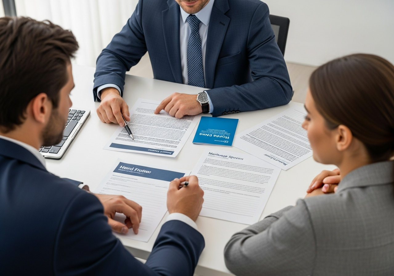 Mortgage specialist discussing home loan options
