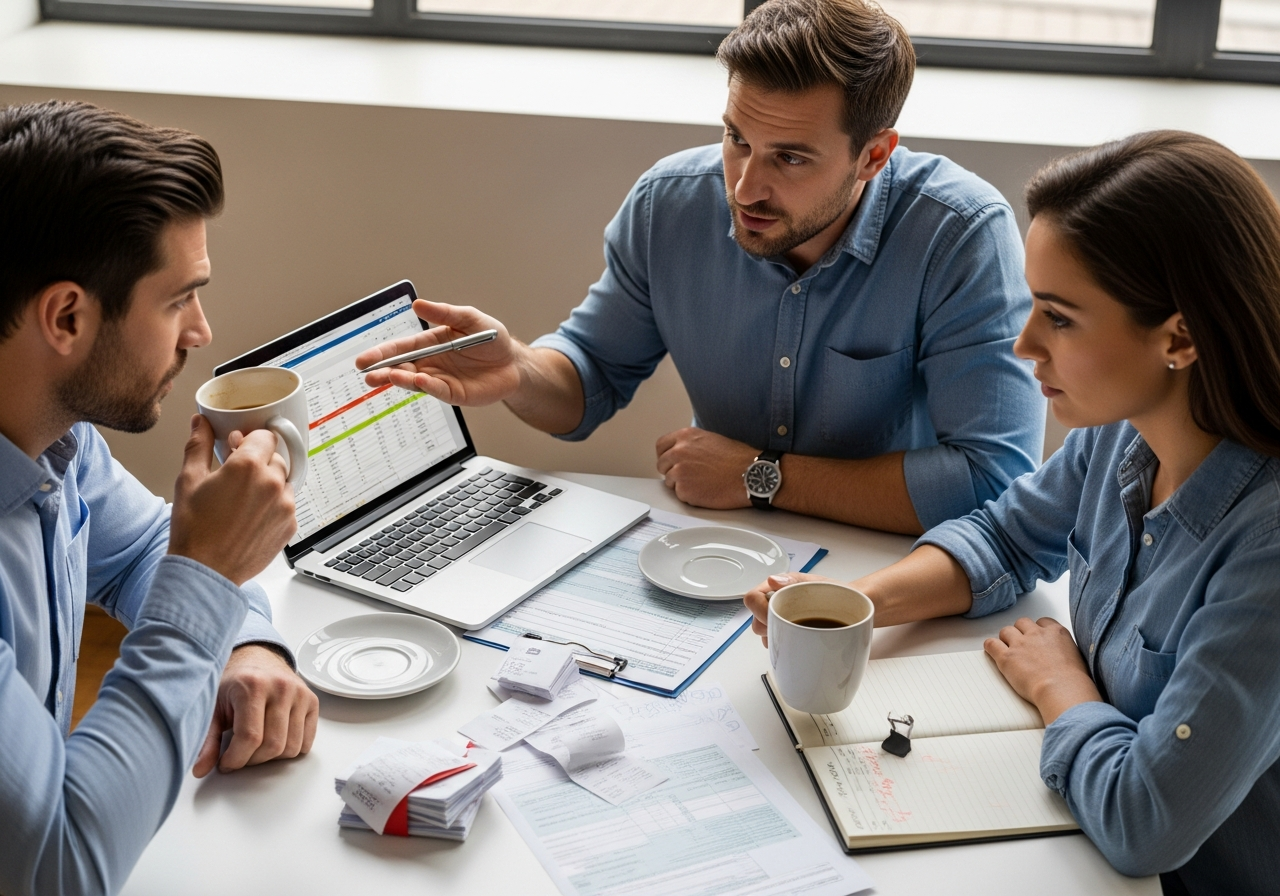 Accountant advising self-employed borrowers