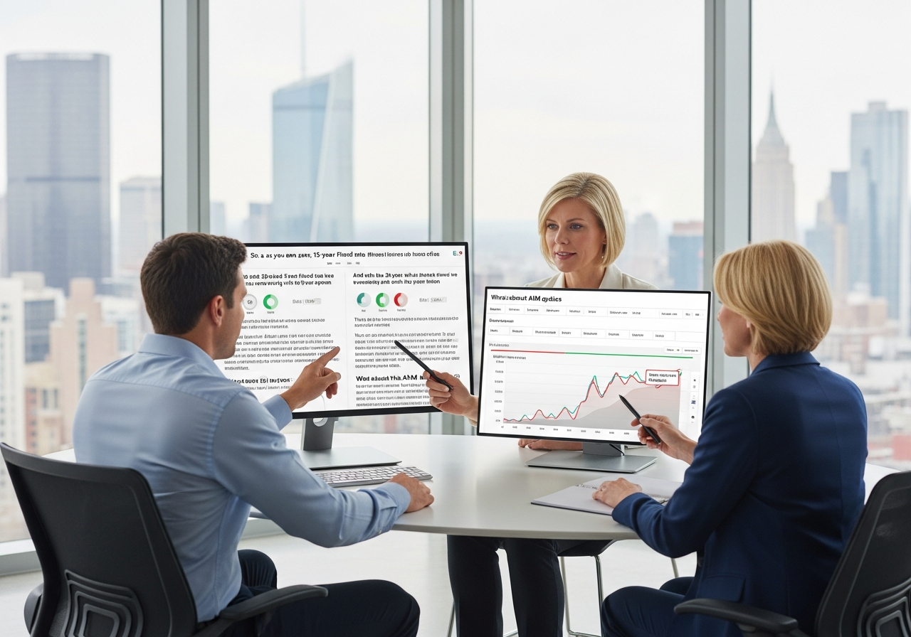 Mortgage advisor with clients