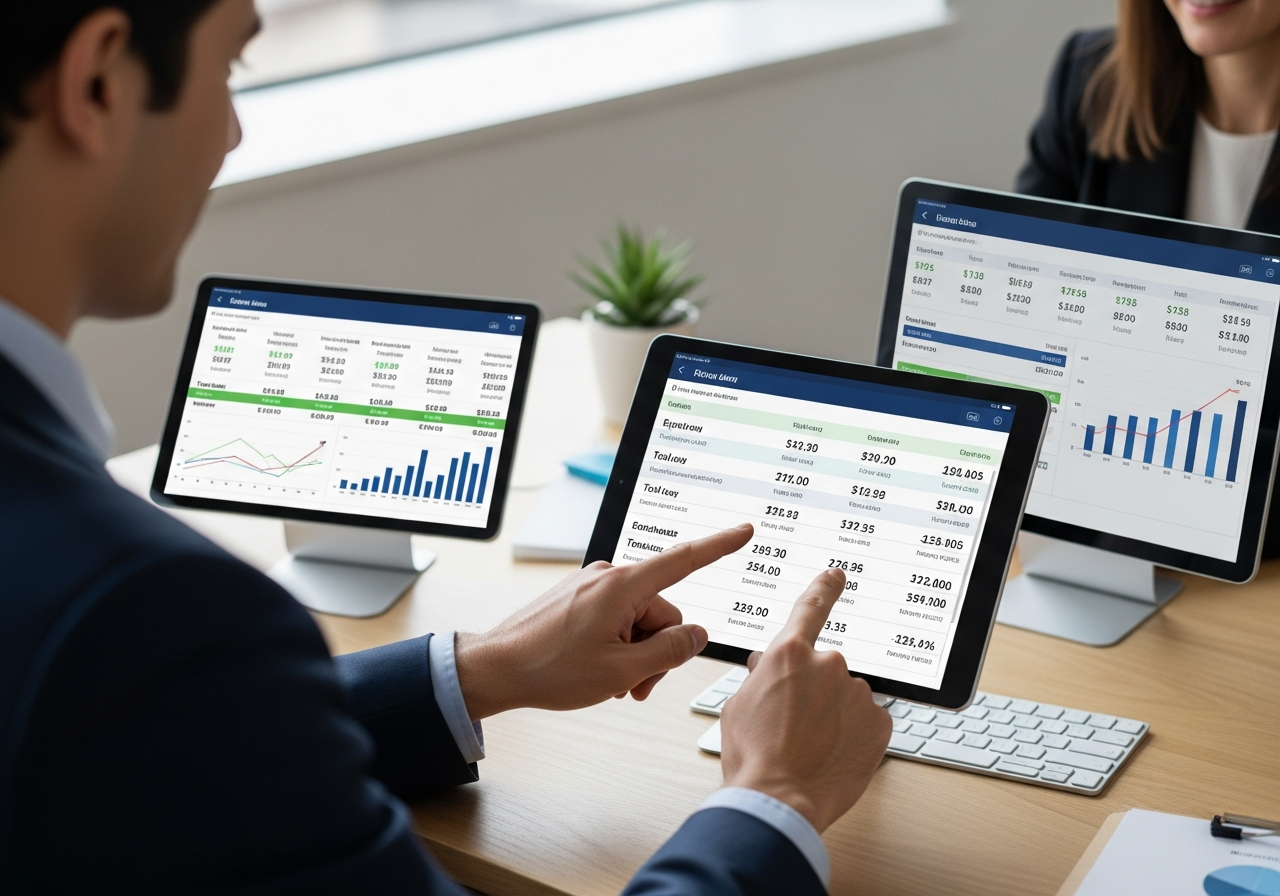 Broker comparing personal loan options with client