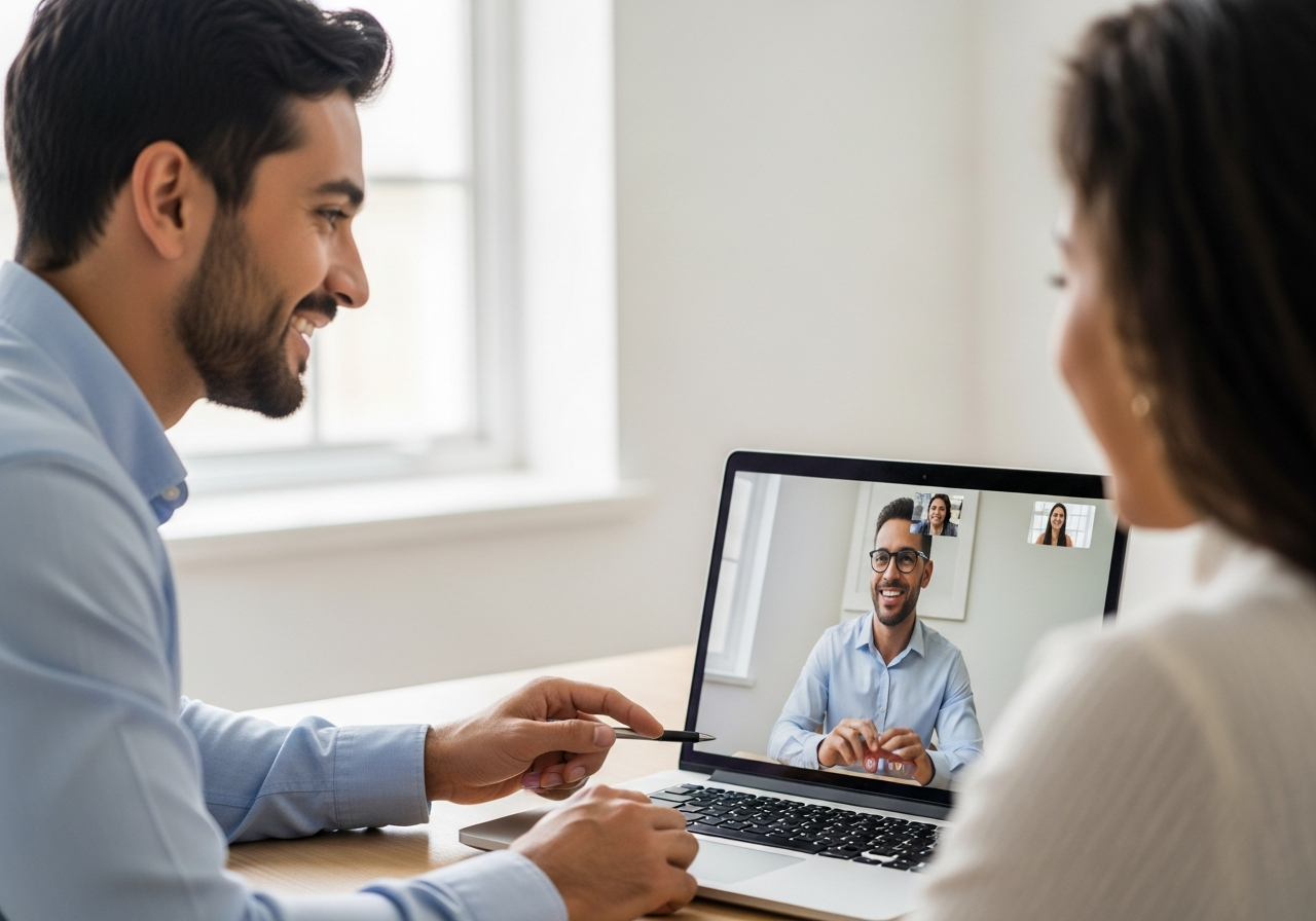 Mortgage broker advising client on personal loans