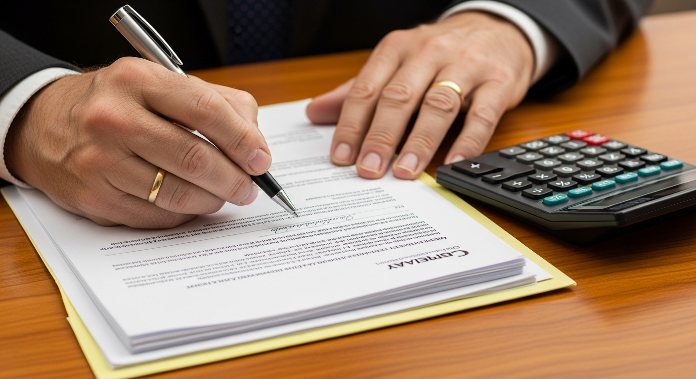 Signing home loan documents