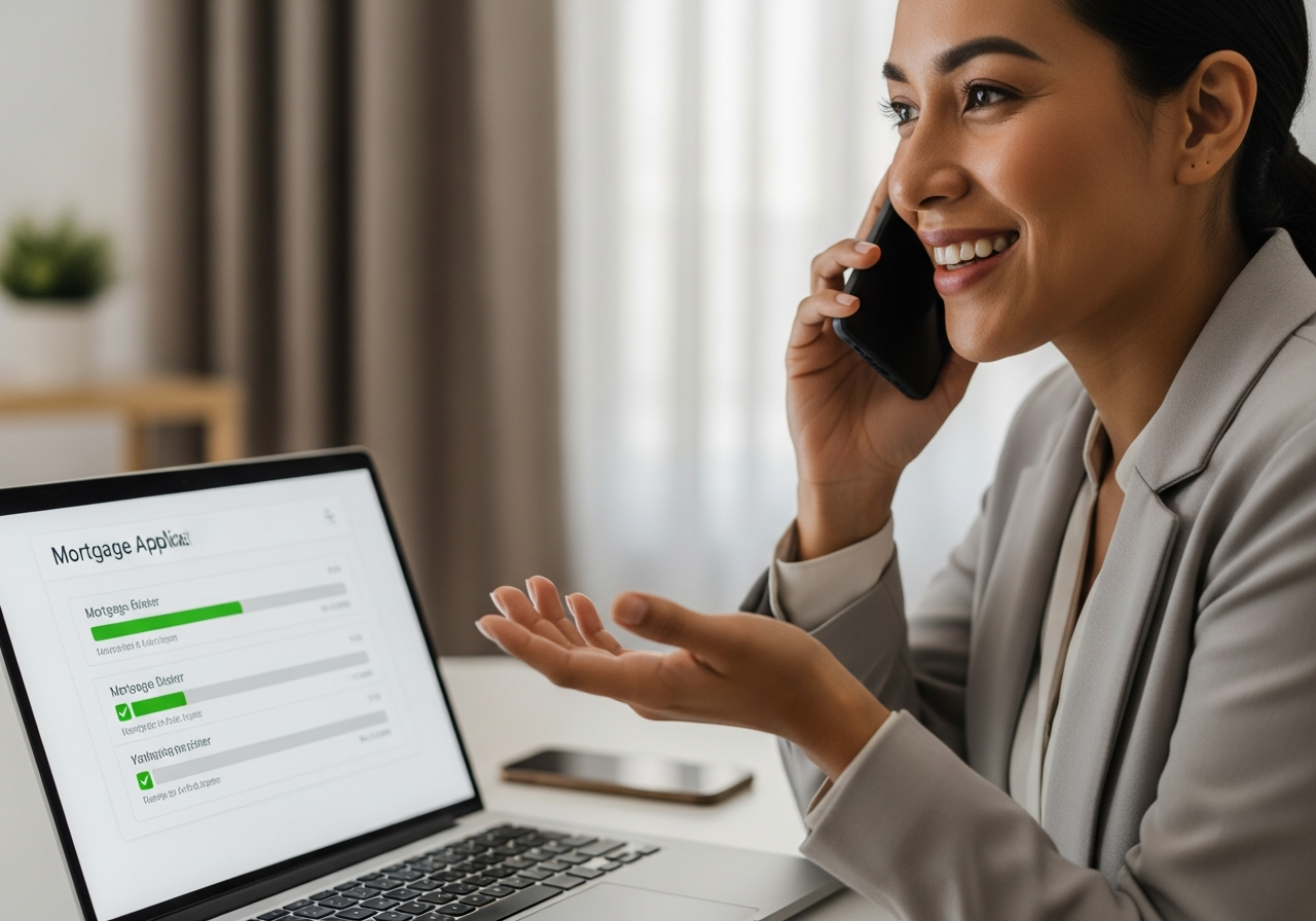 Broker coordinating a home loan application