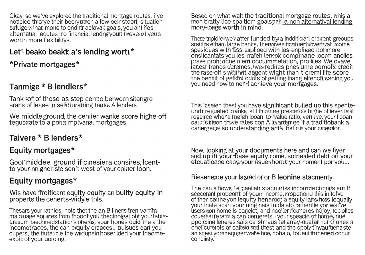 Mortgage broker discussing alternative lending options