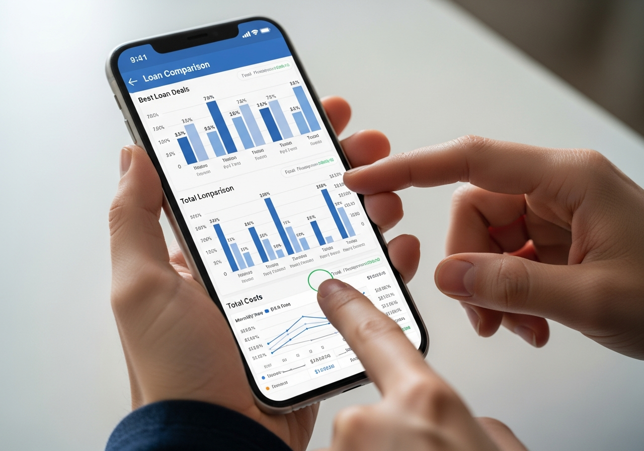 Compare personal loan sources on phone