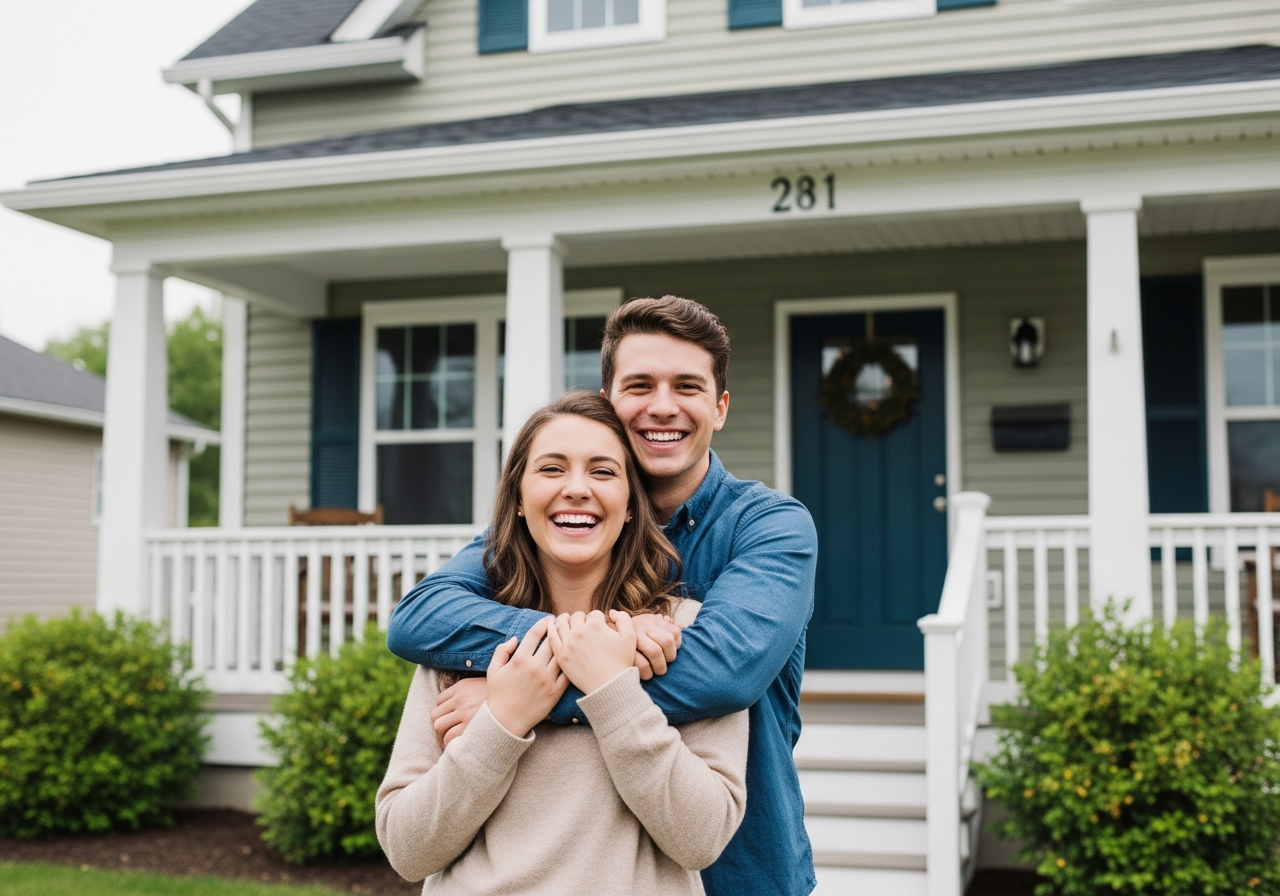 first home buyers celebrating