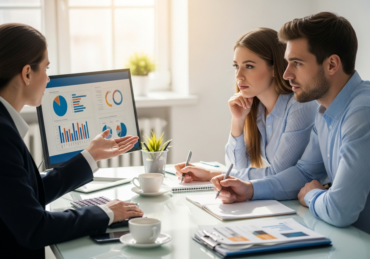 Mortgage broker discussing home loan options