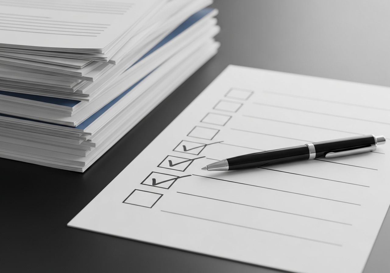 Organised loan paperwork checklist