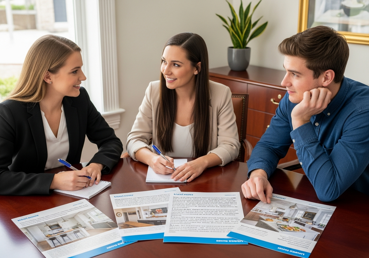Broker discussing loan options