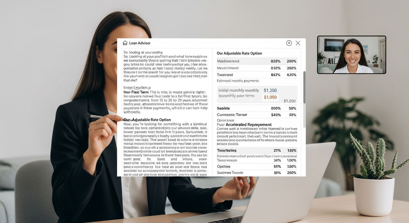 Loan advisor discussing options