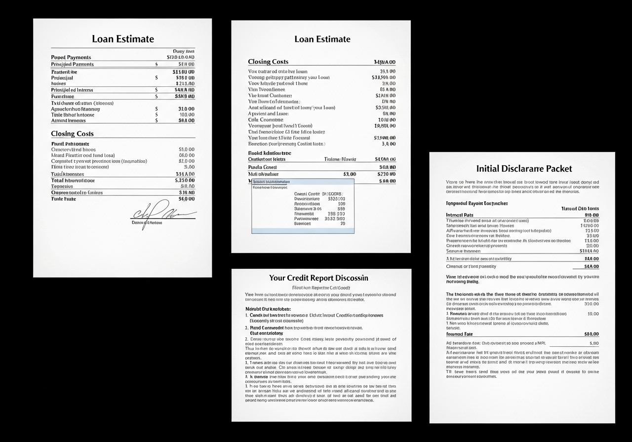 Mortgage broker helping a homeowner prepare documents