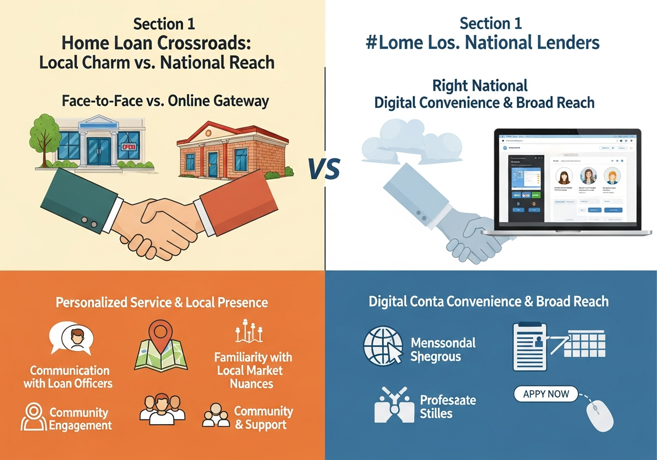 Infographic comparing local and national lenders