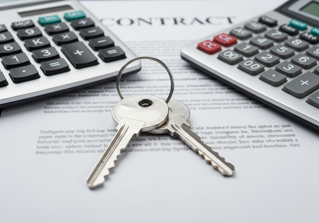 Keys and mortgage documents