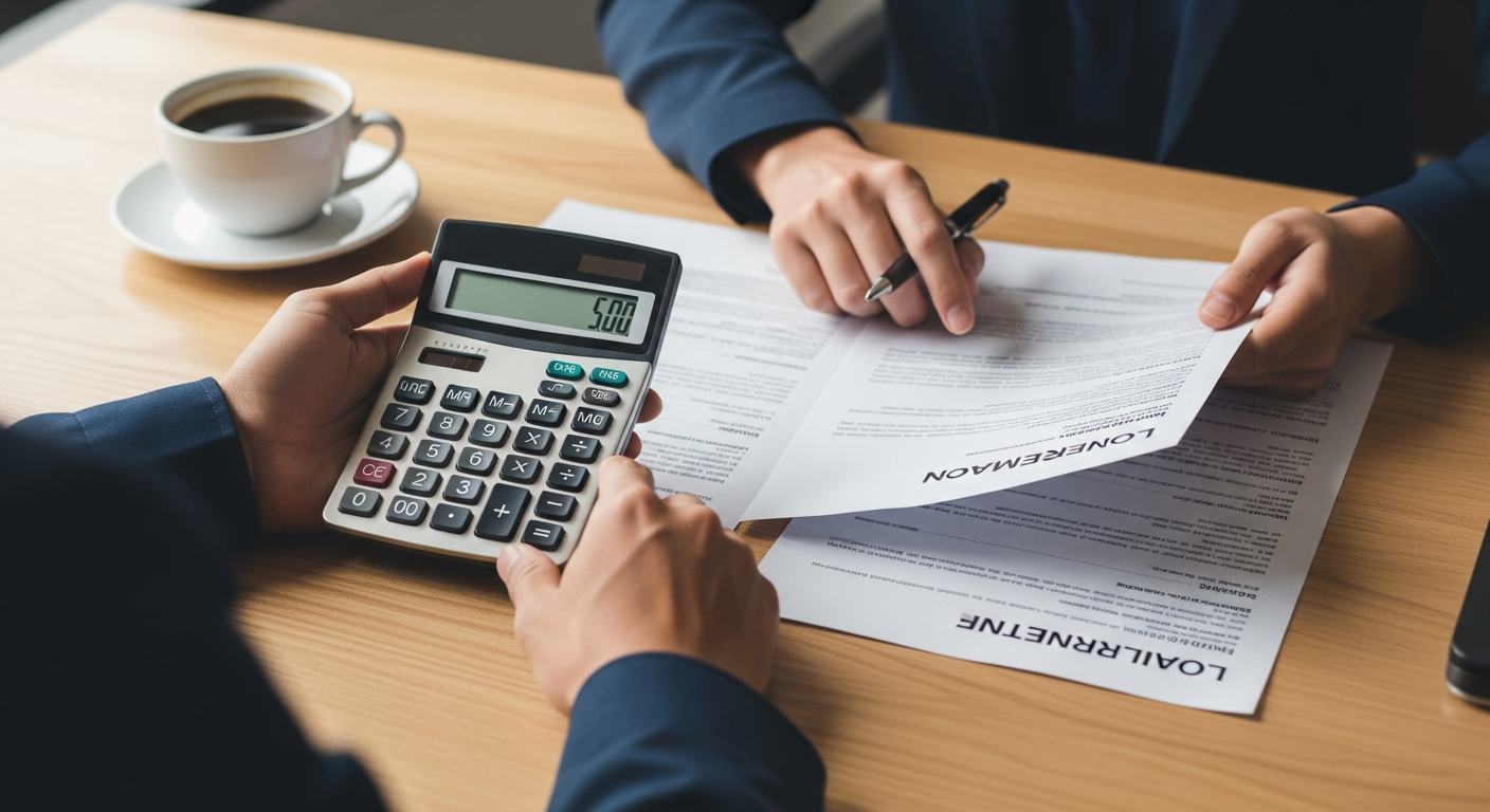 Comparing loan documents and calculator