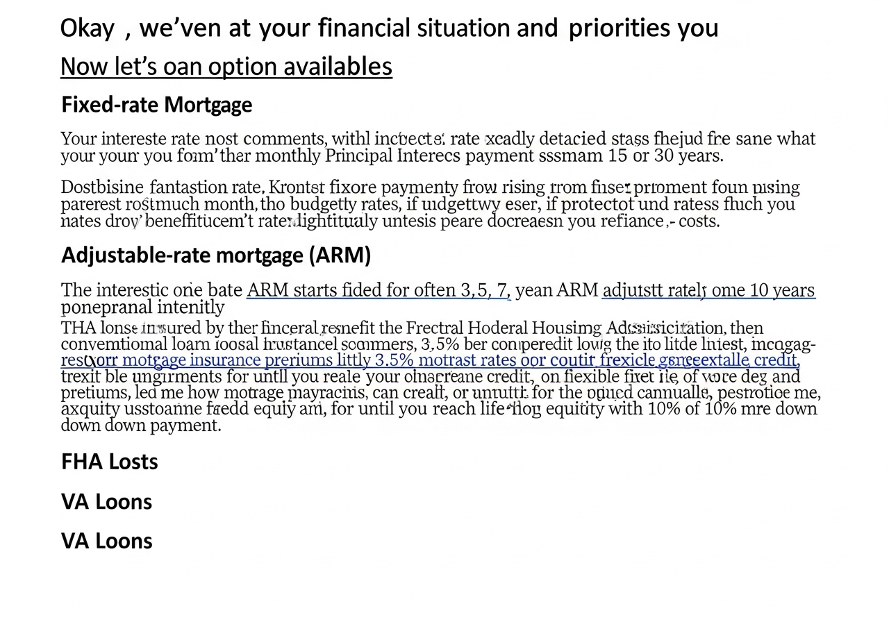 Mortgage broker explaining home loan options
