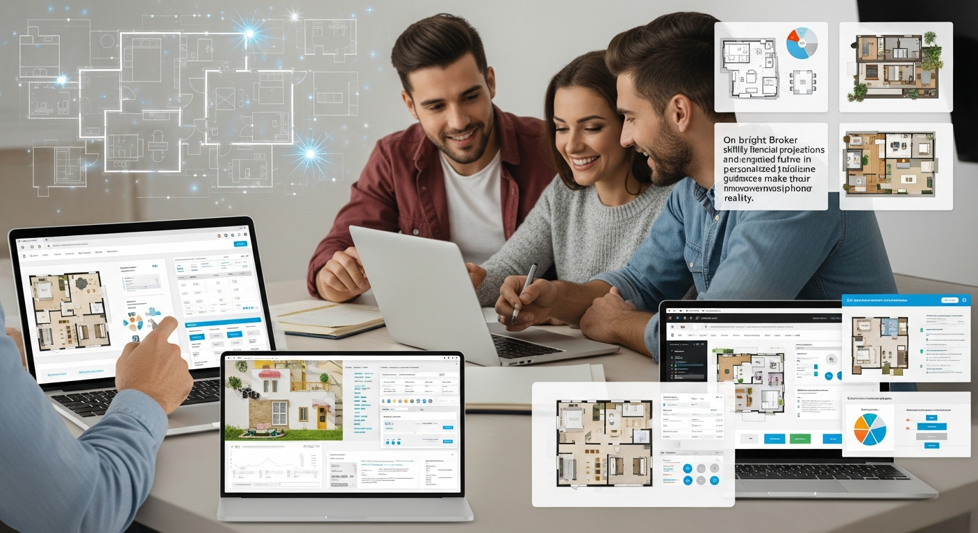 Broker advising couple